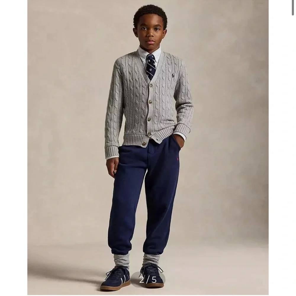 Polo by Ralph Lauren Cable Knit V-Neck Cardigan